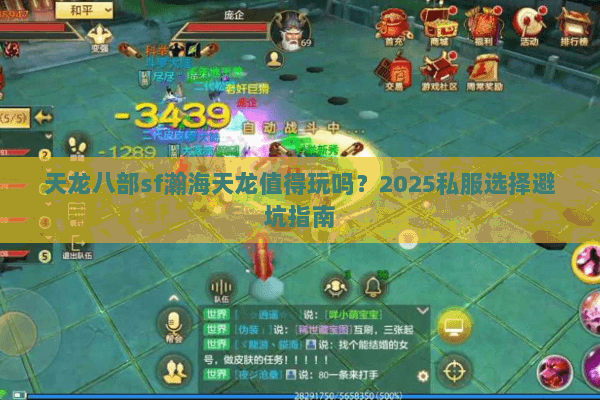 天龙八部sf瀚海天龙值得玩吗？2025私服选择避坑指南