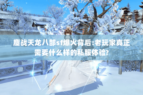 鏖战天龙八部sf爆火背后:老玩家真正需要什么样的私服体验?