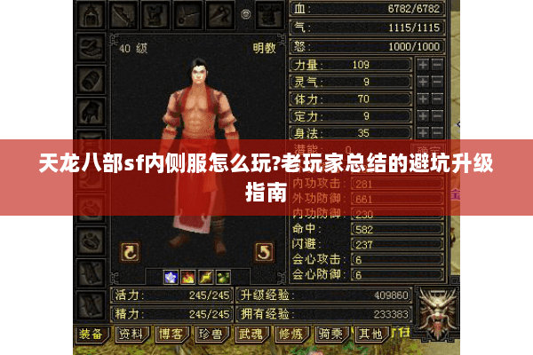 天龙八部sf内侧服怎么玩?老玩家总结的避坑升级指南