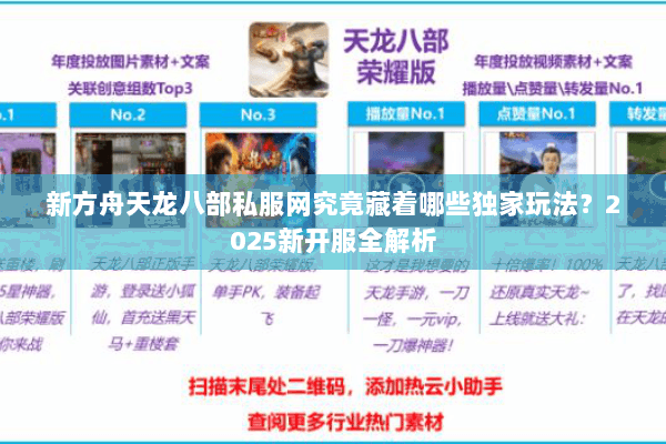 新方舟天龙八部私服网究竟藏着哪些独家玩法？2025新开服全解析