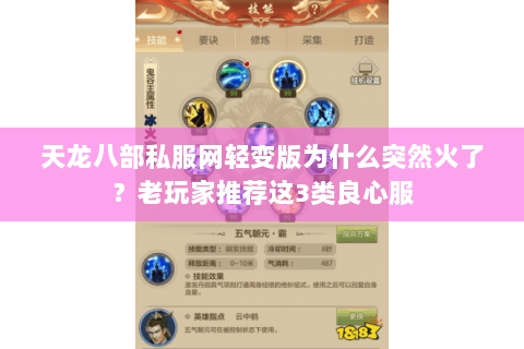 天龙八部私服网轻变版为什么突然火了？老玩家推荐这3类良心服