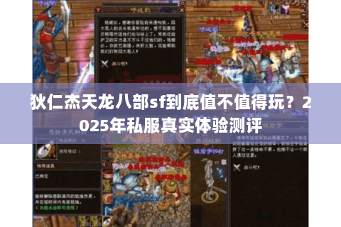 狄仁杰天龙八部sf到底值不值得玩？2025年私服真实体验测评