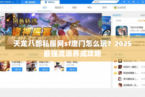 天龙八部私服网sf唐门怎么玩？2025最强流派养成攻略