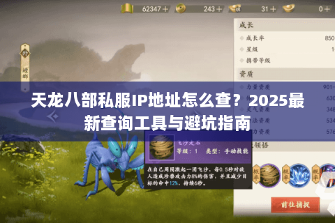 天龙八部私服IP地址怎么查？2025最新查询工具与避坑指南