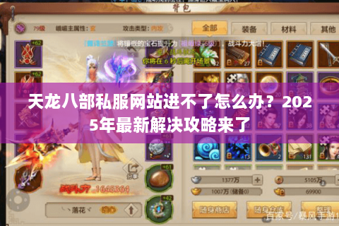天龙八部私服网站进不了怎么办？2025年最新解决攻略来了