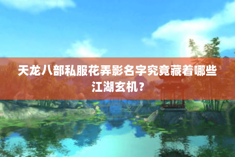 天龙八部私服花弄影名字究竟藏着哪些江湖玄机？