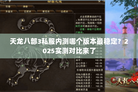 天龙八部3私服内测哪个版本最稳定？2025实测对比来了