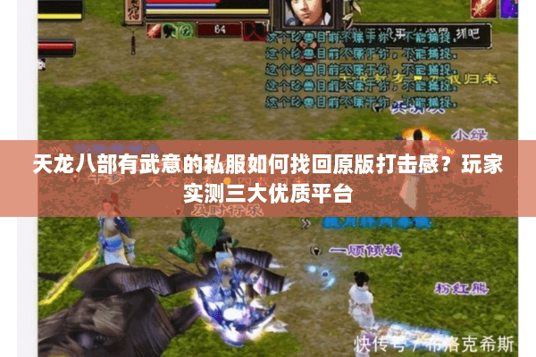 天龙八部有武意的私服如何找回原版打击感？玩家实测三大优质平台