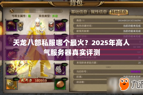 天龙八部私服哪个最火？2025年高人气服务器真实评测
