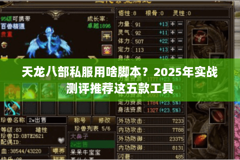 天龙八部私服用啥脚本？2025年实战测评推荐这五款工具