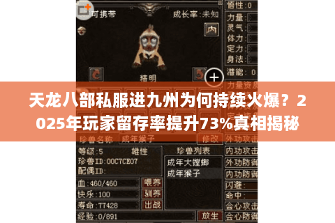 天龙八部私服进九州为何持续火爆？2025年玩家留存率提升73%真相揭秘