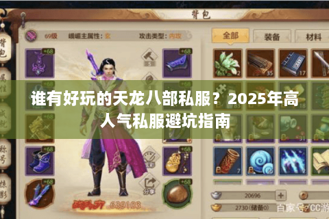 谁有好玩的天龙八部私服？2025年高人气私服避坑指南