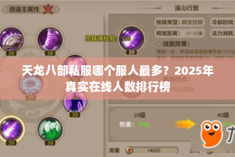 天龙八部私服哪个服人最多？2025年真实在线人数排行榜