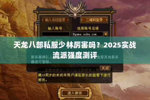 天龙八部私服少林厉害吗？2025实战流派强度测评