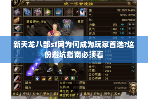 新天龙八部sf网为何成为玩家首选?这份避坑指南必须看