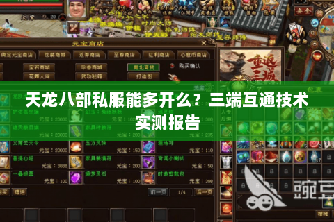 天龙八部私服能多开么?三端互通技术实测报告 天龙八部私服能多开么?三端互通技术实测报告