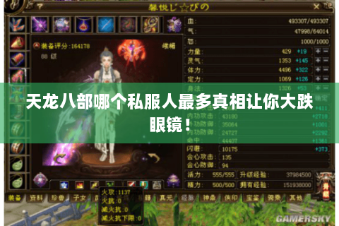 天龙八部哪个私服人最多真相让你大跌眼镜！