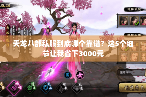 天龙八部私服到底哪个靠谱？这5个细节让我省下3000元