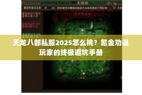 天龙八部私服2025怎么挑？氪金劝退玩家的终极避坑手册