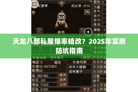 天龙八部私服爆率暗改？2025年实测防坑指南