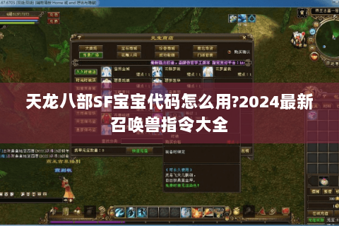 天龙八部SF宝宝代码怎么用?2024最新召唤兽指令大全