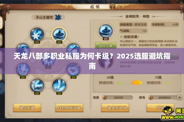 天龙八部多职业私服为何卡级？2025选服避坑指南