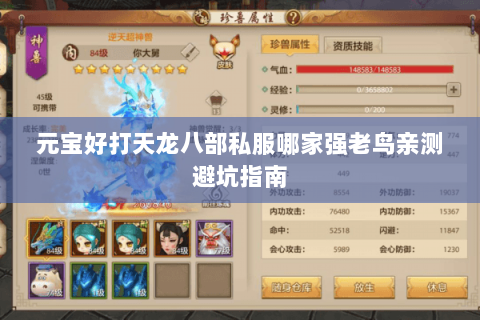 元宝好打天龙八部私服哪家强老鸟亲测避坑指南