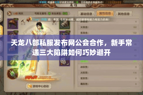 天龙八部私服发布网公会合作，新手常遇三大陷阱如何巧妙避开