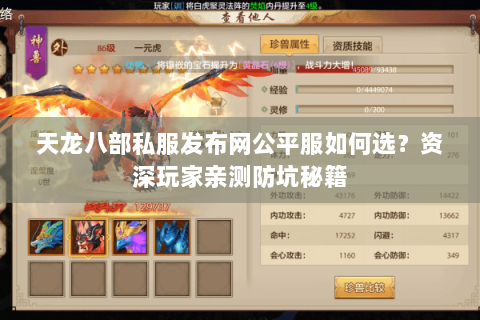天龙八部私服发布网公平服如何选？资深玩家亲测防坑秘籍