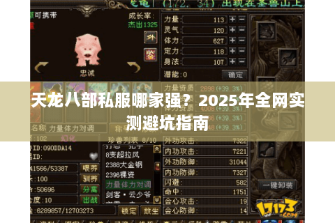 天龙八部私服哪家强？2025年全网实测避坑指南