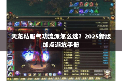 天龙私服气功流派怎么选？2025新版加点避坑手册