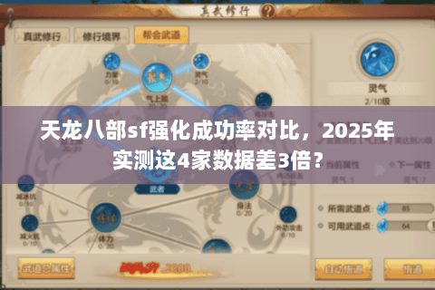 天龙八部sf强化成功率对比，2025年实测这4家数据差3倍？