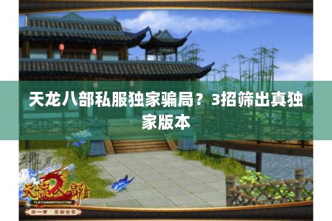 天龙八部私服独家骗局？3招筛出真独家版本
