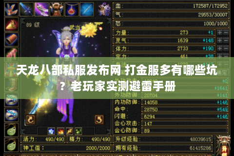 天龙八部私服发布网 打金服多有哪些坑？老玩家实测避雷手册