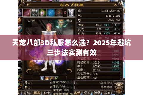 天龙八部3D私服怎么选？2025年避坑三步法实测有效