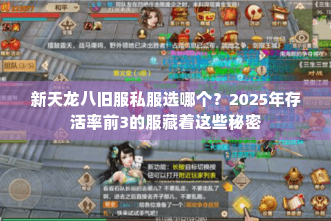 新天龙八旧服私服选哪个？2025年存活率前3的服藏着这些秘密