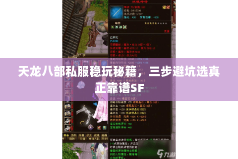 天龙八部私服稳玩秘籍，三步避坑选真正靠谱SF