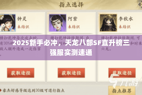2025新手必冲，天龙八部SF直升榜三强服实测速通