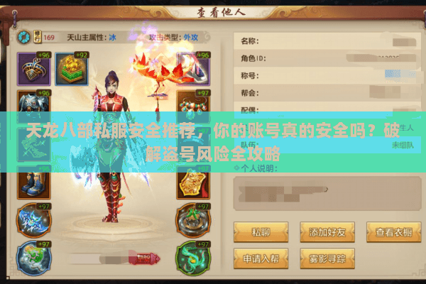 天龙八部私服安全推荐，你的账号真的安全吗？破解盗号风险全攻略