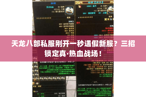 天龙八部私服刚开一秒遇假新服？三招锁定真·热血战场！