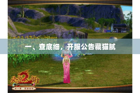 一、查底细，开服公告藏猫腻