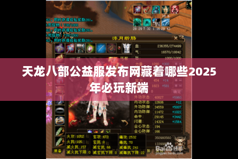 天龙八部公益服发布网藏着哪些2025年必玩新端