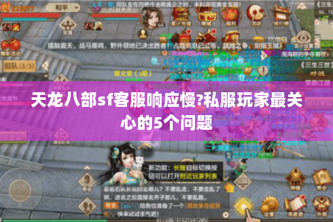 天龙八部sf客服响应慢?私服玩家最关心的5个问题