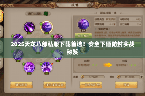 2025天龙八部私服下载首选！安全下砸防封实战秘笈