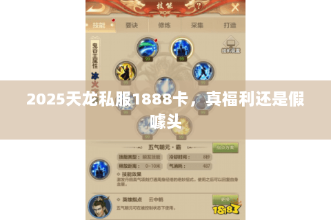 2025天龙私服1888卡，真福利还是假噱头