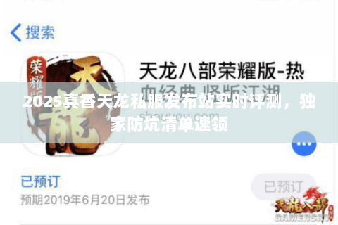 2025真香天龙私服发布站实时评测，独家防坑清单速领