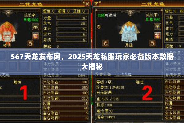 567天龙发布网，2025天龙私服玩家必备版本数据大揭秘