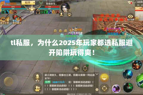 tl私服，为什么2025年玩家都选私服避开陷阱玩得爽！