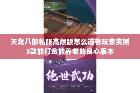 天龙八部私服高爆版怎么选老玩家实测3款能打金能养老的良心版本 天龙八部私服高爆版怎么选老玩家实测3款能打金能养老的良心版本