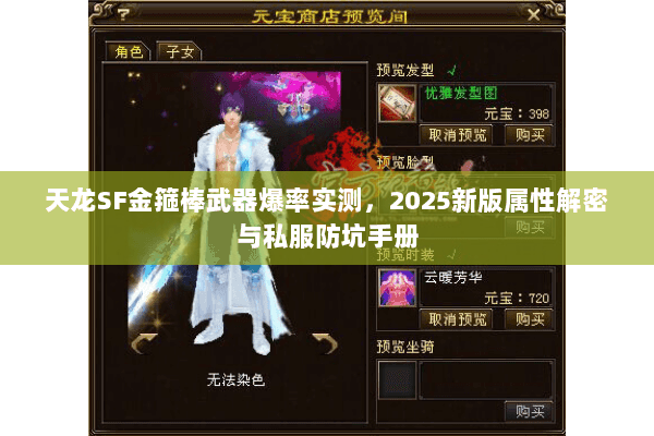 天龙SF金箍棒武器爆率实测，2025新版属性解密与私服防坑手册